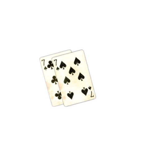 7 of spades and 7 of clubs